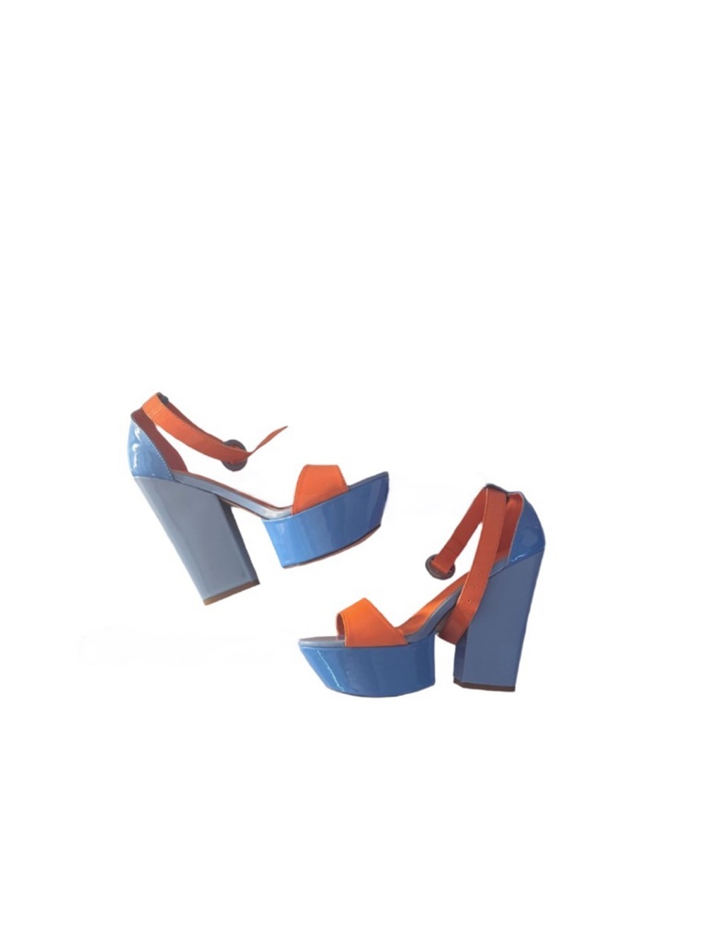 Azalea Wange Butterscotch Color Blocked Sandal In Blue